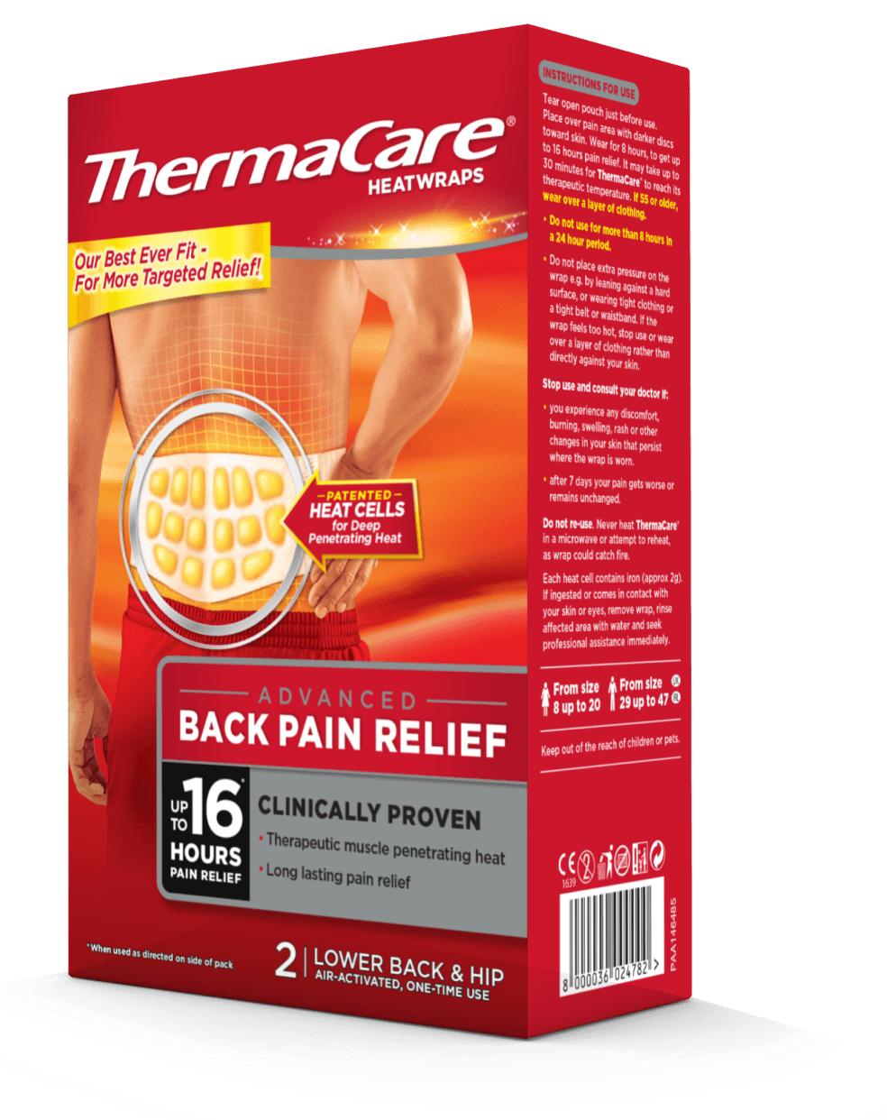 ThermaCare® Lower back & hip